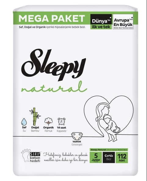 Sleepy Natural 5 Numara Junior 112'li Bebek Bezi