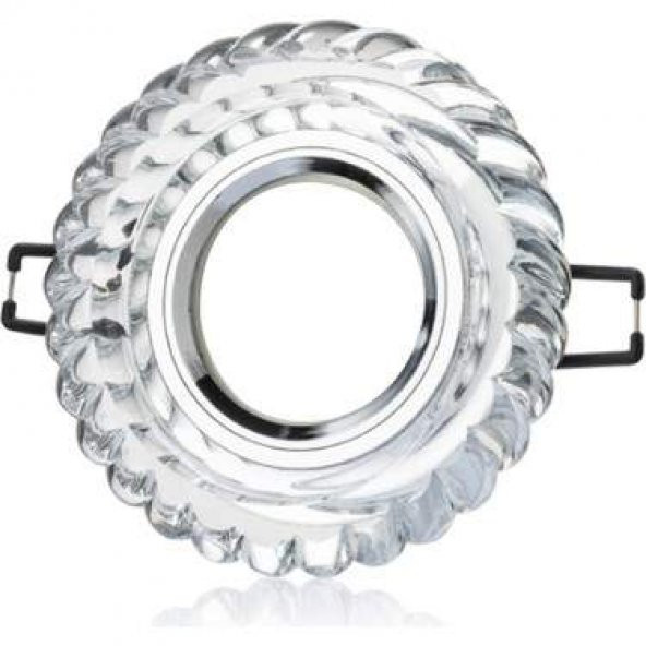 CATA Gu10 Duy Girişli Cam Yuvarlak Sıva Altı Dekoratif Kaide (CT - 6600)