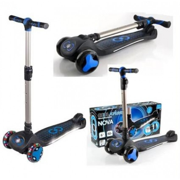 Cool Wheels Nova 6 + Yaş Işıklı Scooter Mavi