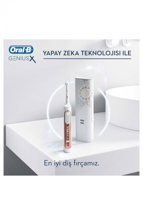 Oral-B Genius X AI Art of Brushing RoseGold Şarj Edilebilir Diş Fırçası (4210201295655) - 6