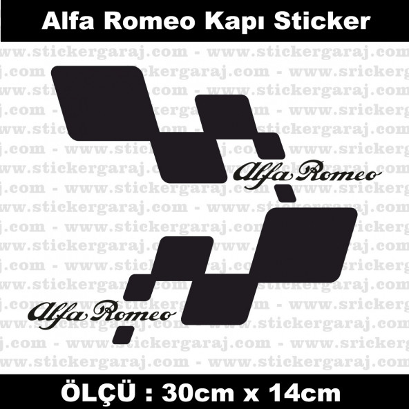 Alfa Romeo yan kapı şerit sticker 2li
