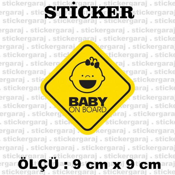 Araba bebek var sticker 2 ADET