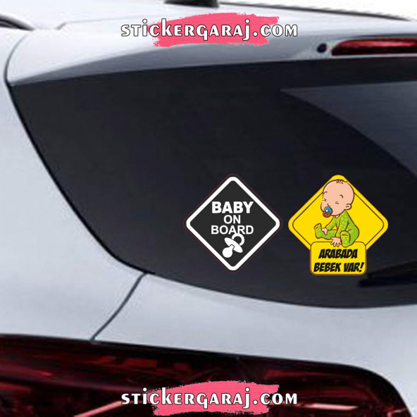 Arabada bebek var sticker