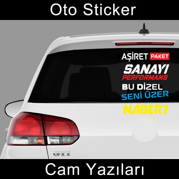 aşiret paket Cam yazıları sticker türkçe