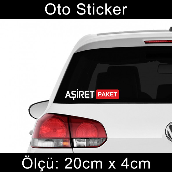 aşiret paket sticker Araba cam yazıları  2 ADET ürün görseli