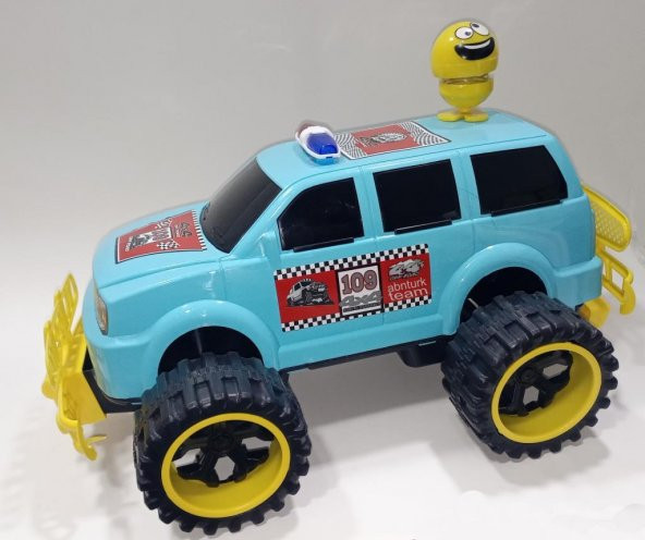 Sallabaş Hediye Dev Tekerlekli Jumbo 46cm Arazi Aracı Off Road 4x4 Jeep Süper Gösterişli Oyuncak - 5