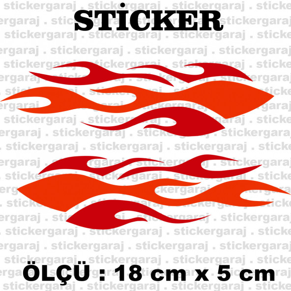 Ateş şerit sticker - 1