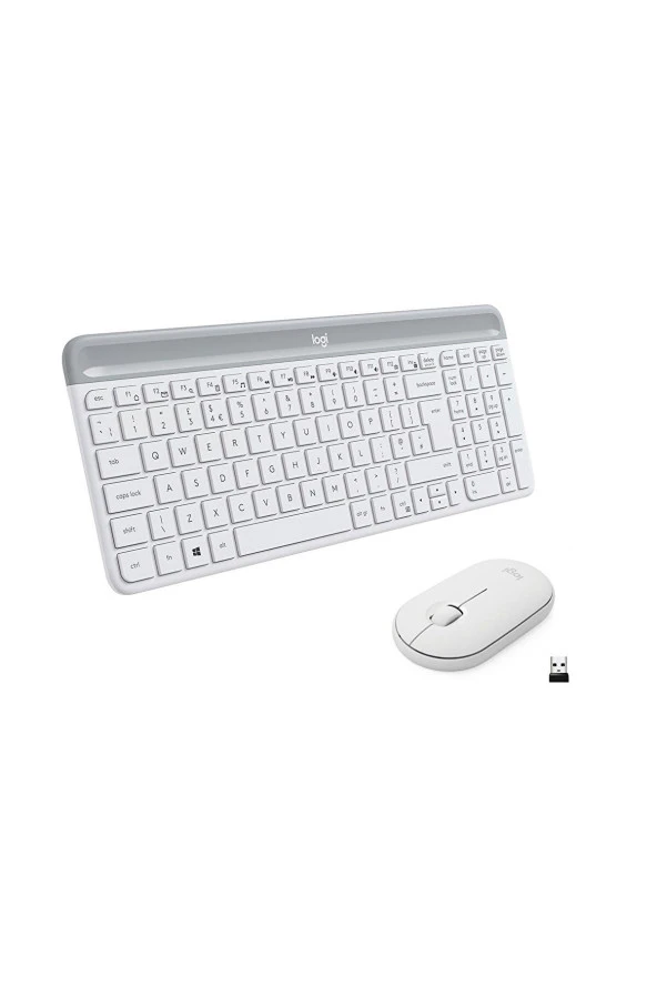 Logitech Beyaz Kablosuz Klavye Mouse Seti