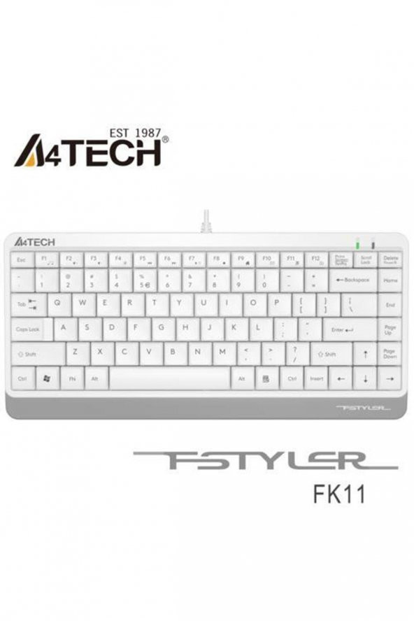 A4 Tech Q Usb Kablolu Mm Mini Klavye Beyaz