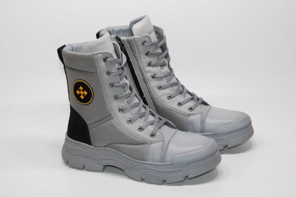 CASSO HAKİKİ DERİ KAYMAZ KAUÇUK TABAN BAĞCIKLI FERMUARLI KADIN KARBOTU - 6