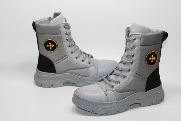 CASSO HAKİKİ DERİ KAYMAZ KAUÇUK TABAN BAĞCIKLI FERMUARLI KADIN KARBOTU - 8