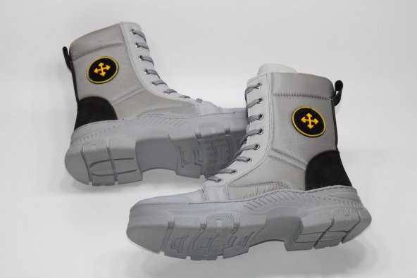 CASSO HAKİKİ DERİ KAYMAZ KAUÇUK TABAN BAĞCIKLI FERMUARLI KADIN KARBOTU - 10