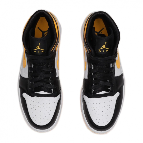 Nike Air Jordan 1 Mid Retro Laser Orange Yellow Black Spor Ayakkabı CV5276-107 - 3