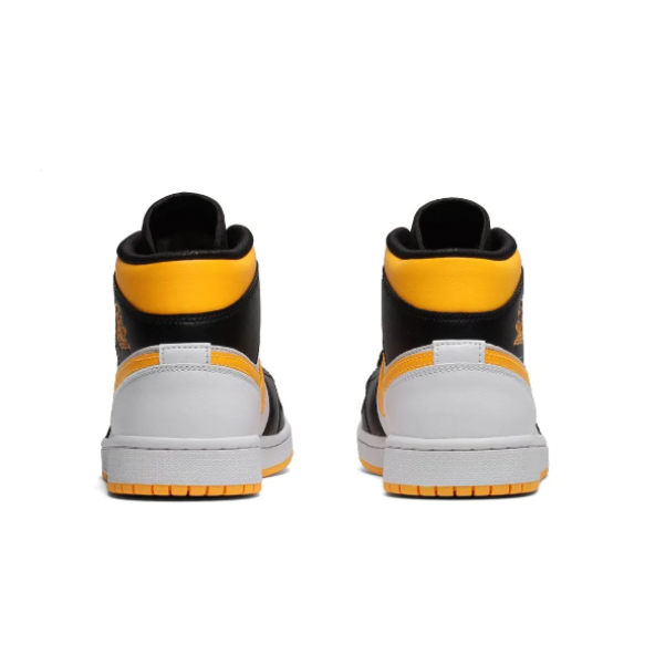 Nike Air Jordan 1 Mid Retro Laser Orange Yellow Black Spor Ayakkabı CV5276-107 - 4
