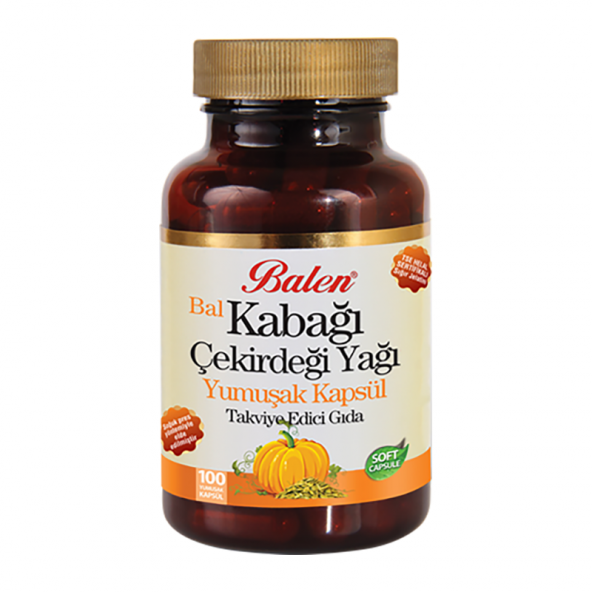 Balen Bal Kabağı Çekirdeği Yağı 1380 Mg 100 Yumuşak Kapsül