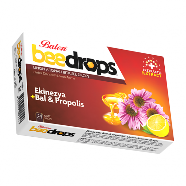 Balen Ekinezyalı Ballı Propolisli Limon Aromalı 24 Adet Drops Pastil