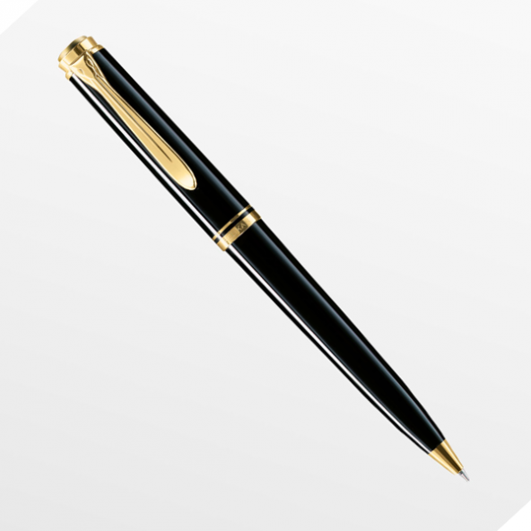 Pelikan Tükenmez Kalem 14 Ayar Altın Kaplama Siyah K600