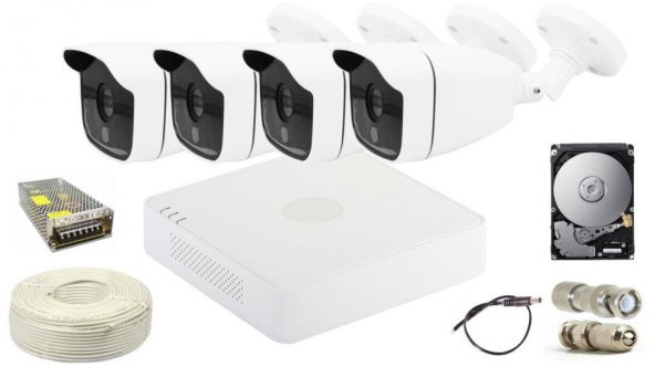 Ennetcam 4 Kameralı AHD Güvenlik Kamerası Seti