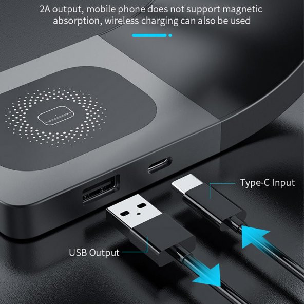 SHAZA 4in1 Megsafe 15W Hızlı Kablosuz Şarj İstasyonu İphone Airpods Watch Uyumlu Beyaz - 5