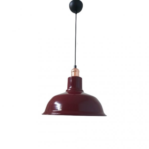 Retro Metal Bordo Bakır Duylu Dekoratif Ruktik Tekli Sarkıt Kafe (537176823)