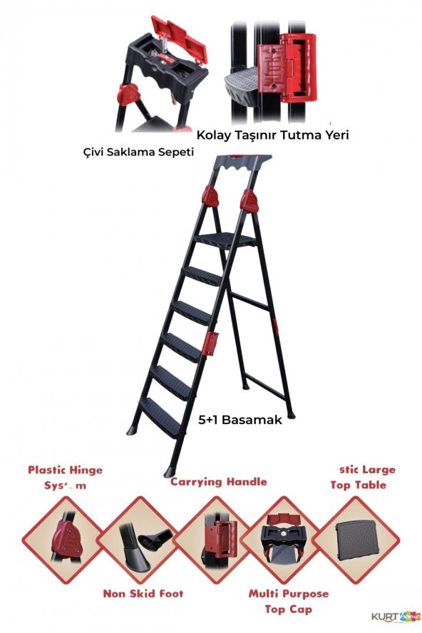 Strong Merdiven 5+1 Basamaklı Merdiven Seçenekli