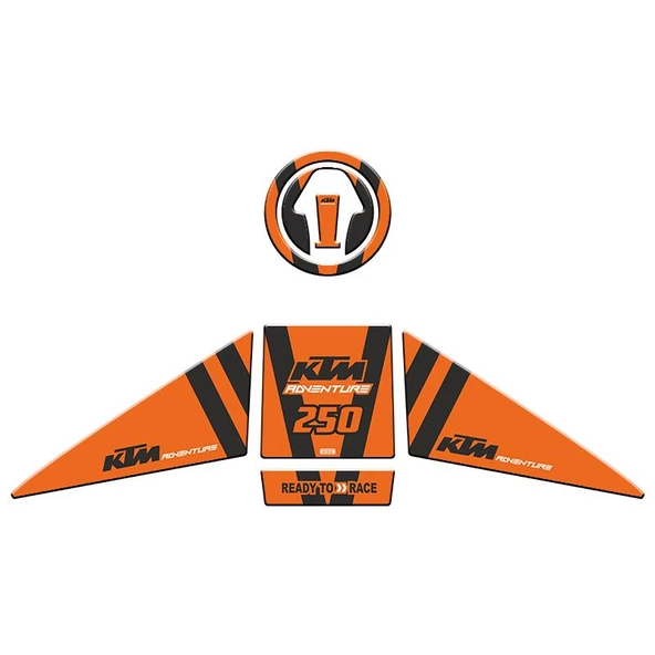 Skm Ktm 250 Adventure 2019 - 2022 Uyumlu Tank Pad Set 004