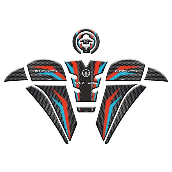 Yamaha Mt25 2020 - 2024 Uyumlu Tank Pad Set 010 ürün görseli