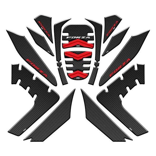 Honda Forza 2021 - 2024 Uyumlu Tank Pad Set 009 ürün görseli