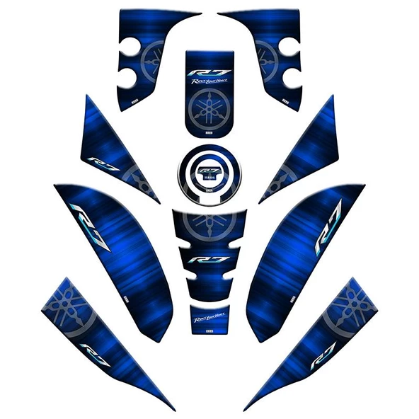 Yamaha R7 2021 - 2024 Uyumlu Full Tank Pad Set 003 ürün görseli