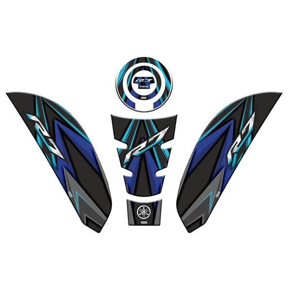 Yamaha R7 2021 - 2024 Uyumlu Tank Pad Set 004 ürün görseli