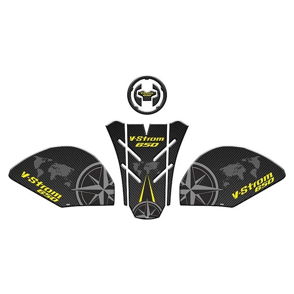 Skm Suzukı V-Strom 650 2021 - 2024 Uyumlu Tank Pad Set 002
