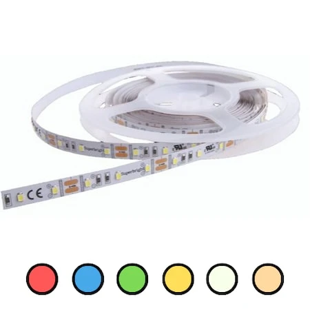 5 METRE - 12 WATT TEK ÇİPLİ RGB 16 FARKLI RENKLİ DIŞ MEKAN ŞERİT LED 2835