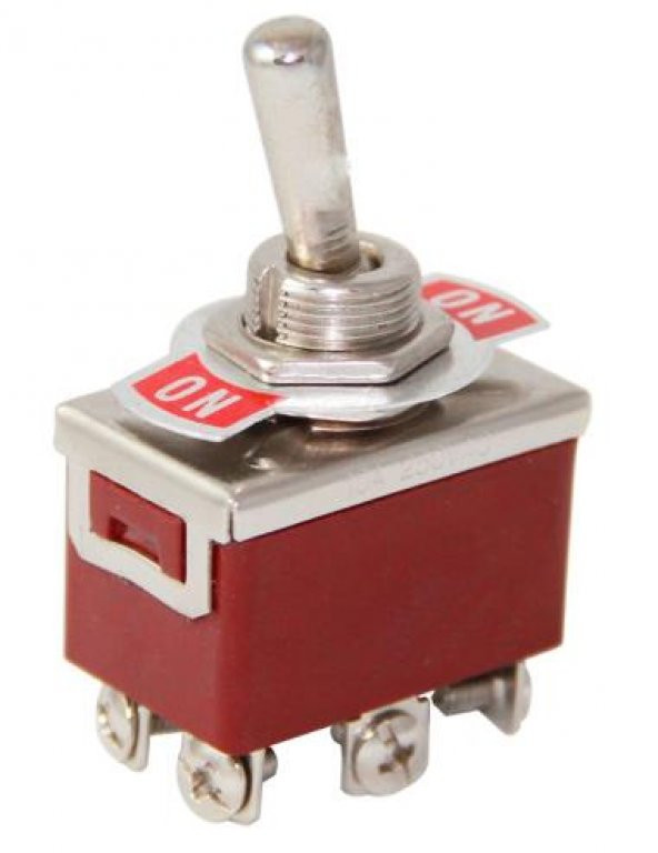 "157" 12 mm Toggle Switch ON/OFF Anahtar 6 Pin