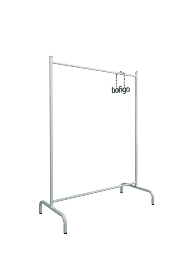 Bofigo Konfeksiyon Askısı Ayaklı Askılık Elbise Askılığı Beyaz - 4