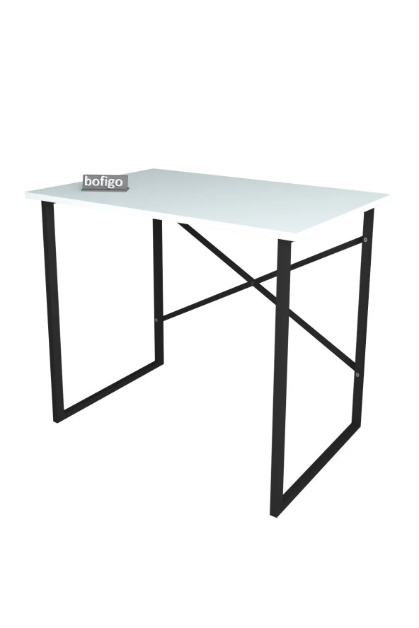 Bofigo 60x90 cm Çalışma Masası Bilgisayar Masası Ofis Ders Yemek Masası Beyaz - 7