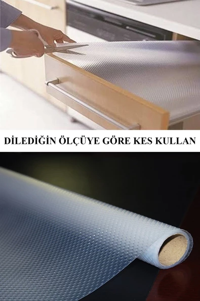 Eva Raflık Kaymaz Dolap İçi Çekmece Raf Örtüsü Kaydırmaz 1 Metre - 2