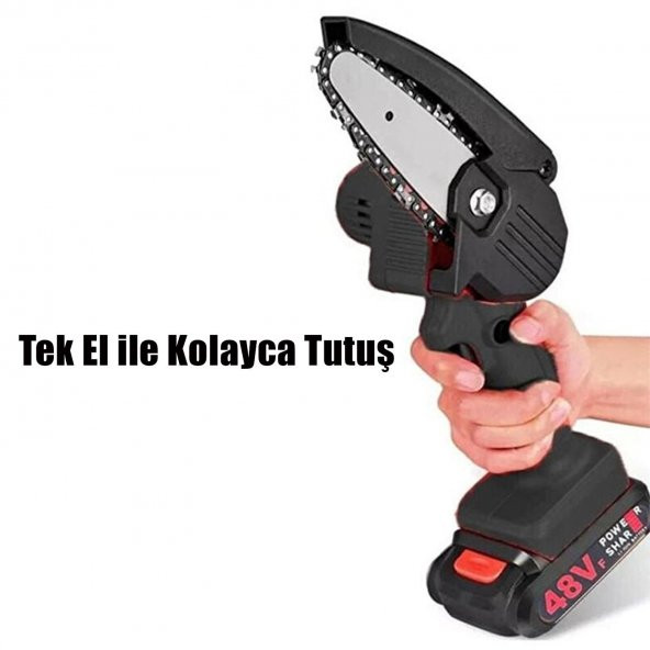 Şarjlı Çift Akülü Budama Testeresi Bağ Dal Makinesi 48V - 2