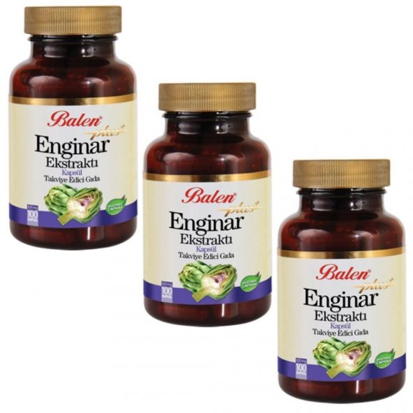 3 Adet Balen Enginar Plus Ekstrakt 820 MG 100 Kapsül - 1