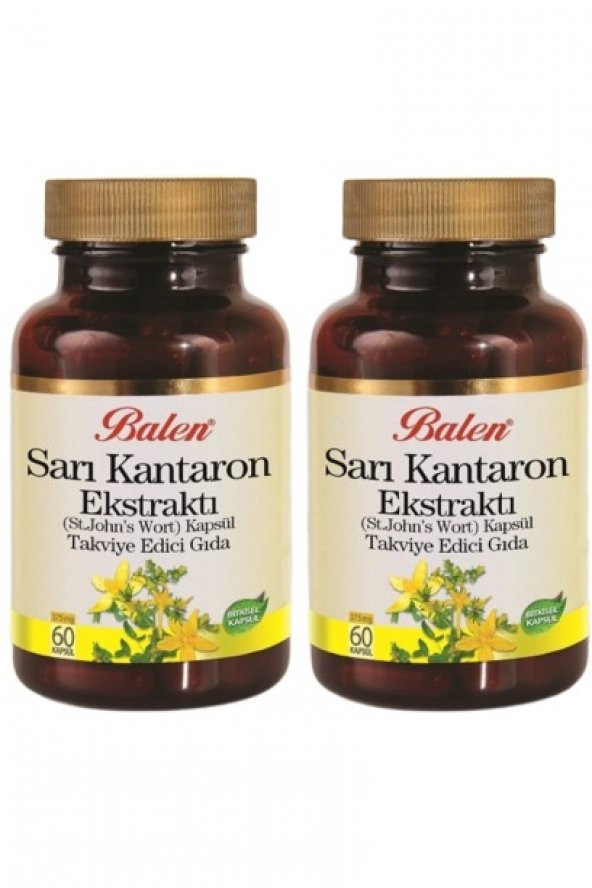 2 Kutu Balen Sarı Kantaron Kapsül 60x375 MG St.Johns Wort Kantoron