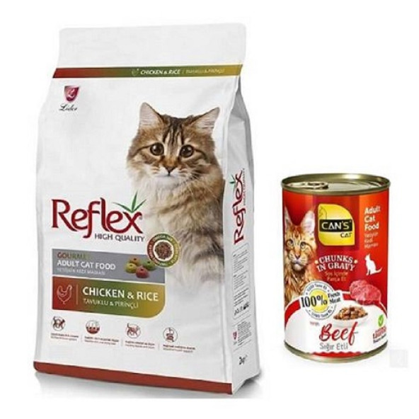 Reflex Multi Color Renkli Taneli Tavuklu Kuru Kedi Maması 2 Kg (ORİJİNAL PAKET) + Konserve Hediyeli