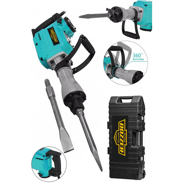 DOZZER Alman 4800 Watt Profesyonel 65 Mm 56 Joule Bakır Sargılı Motor Büyük Boy Kırıcı Delici Hilti 16KGKIRICI-BLUE - 1