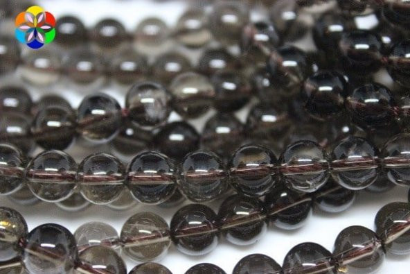 Dumanlı Kuvars Taşı YARIM Dizi 8mm (18cm uzunluğundadır) ürün görseli