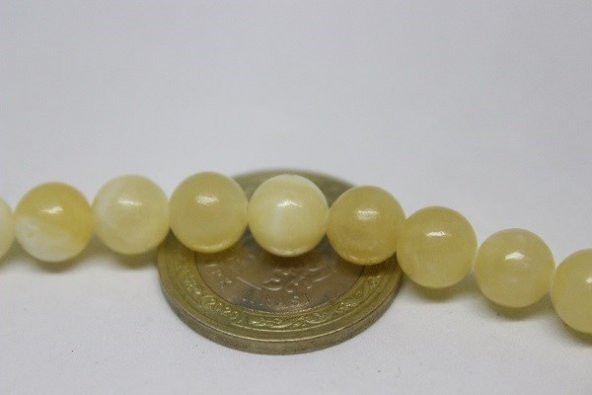 Kalsit Taşı YARIM Dizi 8mm (18cm uzunluğundadır) - Resim 3