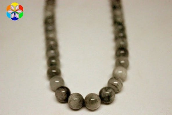 Kartal Gözü Taşı YARIM Dizi 8mm (18cm uzunluğundadır) - Resim 2