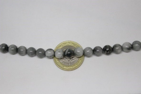 Kartal Gözü Taşı YARIM Dizi 8mm (18cm uzunluğundadır) - Resim 4