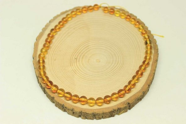 Kehribar YARIM Dizi 8mm (23475) (18cm uzunluğundadır)