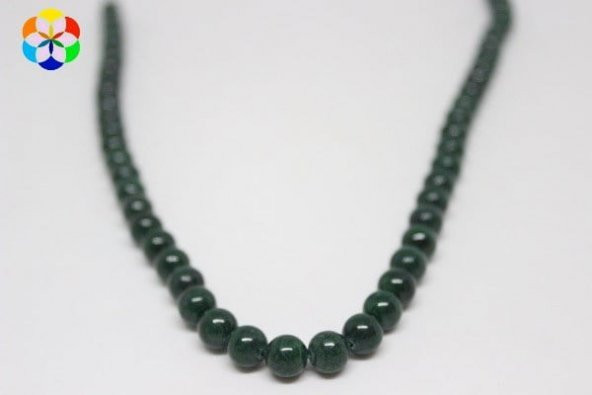 Malakit Taşı Royal Quality YARIM Dizi 7-8mm (18cm uzunluğundadır) - 2