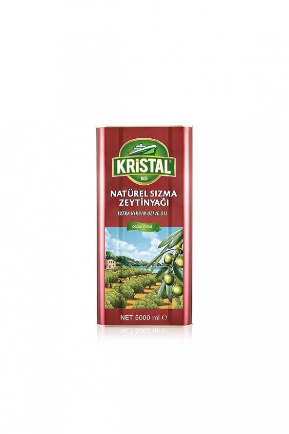 Kristal Natüral Sızma Zeytinyağı 5 Litre Teneke Kutu