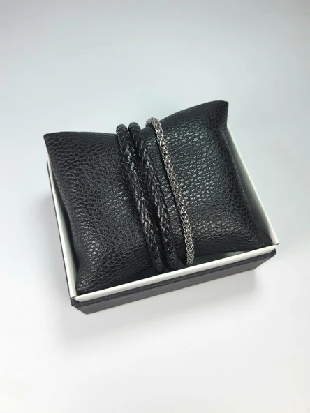 JTAW23ÇEB1111 PASLANMAZ ÇELİK ve HAKİKİ DERİ KOMBİN BİLEKLİK KUTULU GARANTİLİ - Resim 5