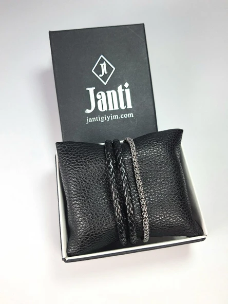 JTAW23ÇEB1111 PASLANMAZ ÇELİK ve HAKİKİ DERİ KOMBİN BİLEKLİK KUTULU GARANTİLİ - Resim 2